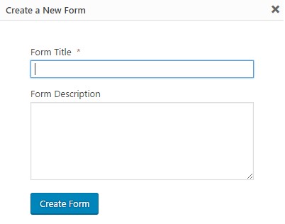Create a New Form Screen